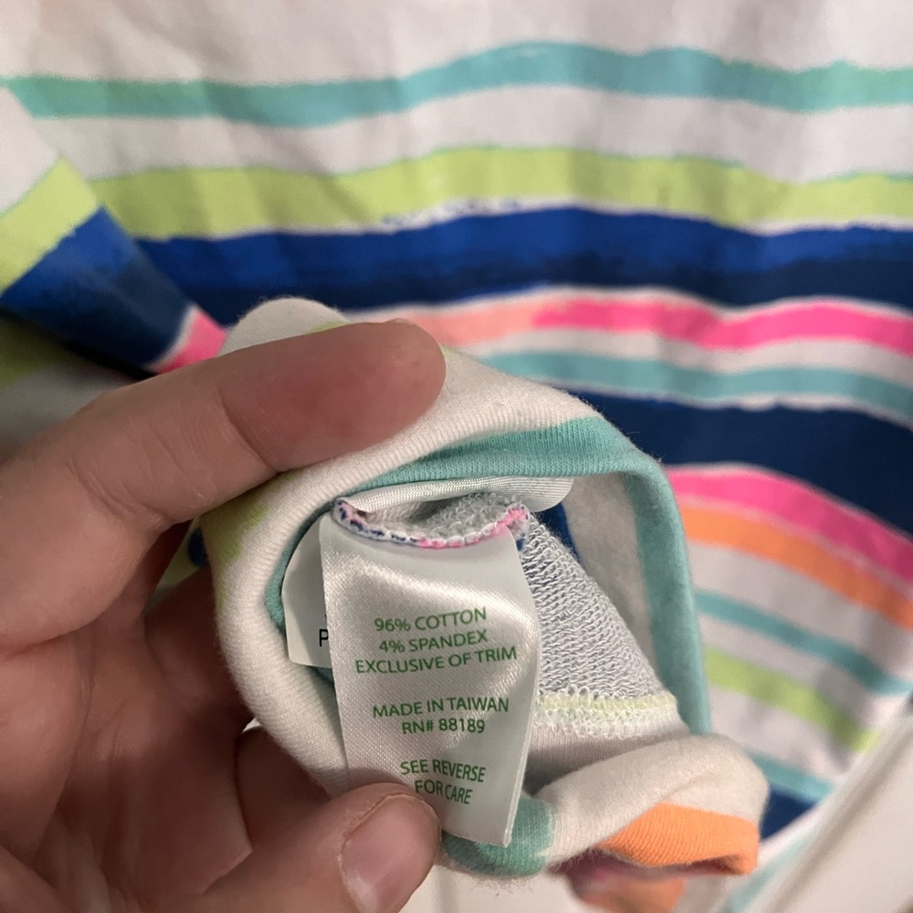 Lilly Pulitzer Skipper Popover UPF 50+ Zip Striped Pullover Long Sleeve Top Sz M - Picture 4 of 4